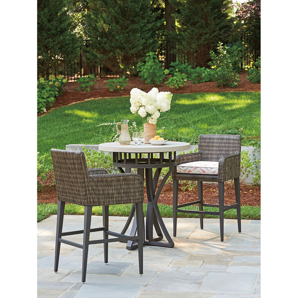 Cypress Point Ocean Terrace Aged Iron and Ivory Bistro Table, image 2