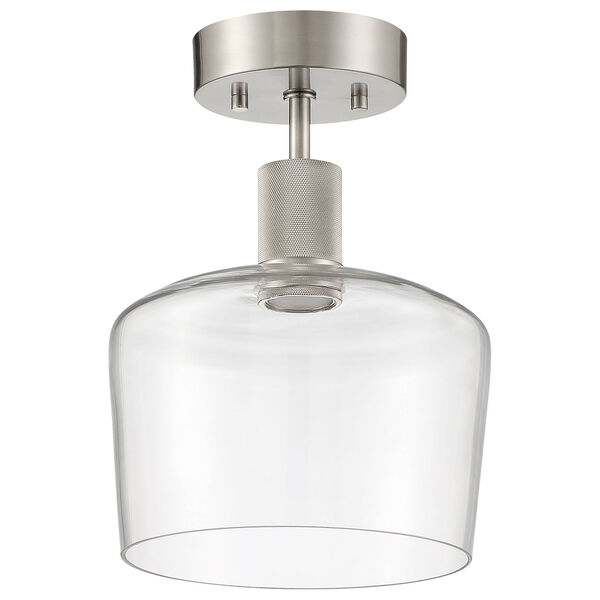 Port Nine Intergrated LED Semi-Flush with Clear Glass, image 4