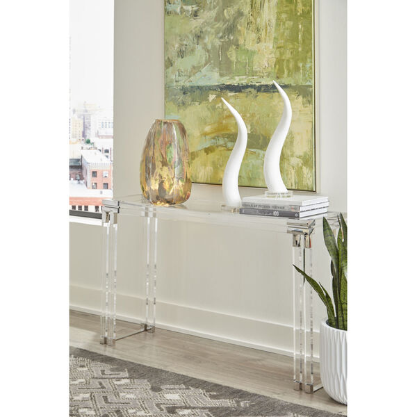 Silver 52-Inch Bowen Console Table, image 4