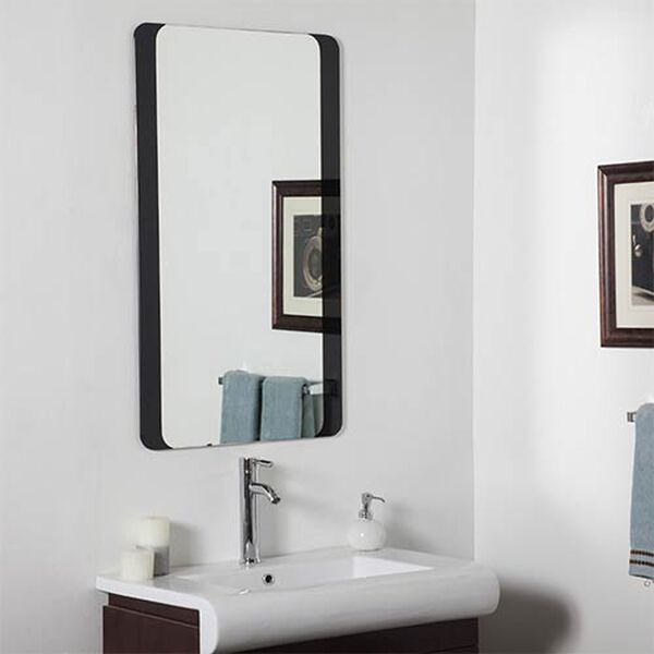 Rectangular Large Frameless Bathroom Mirror, image 1