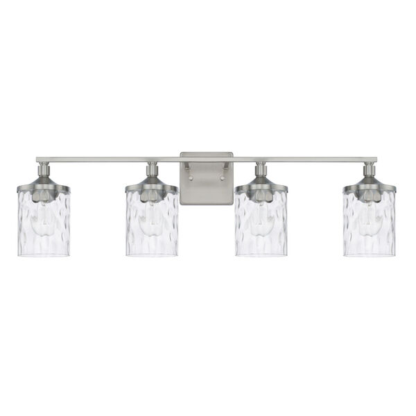 HomePlace Colton Brushed Nickel 34-Inch Four-Light Bath Vanity, image 1
