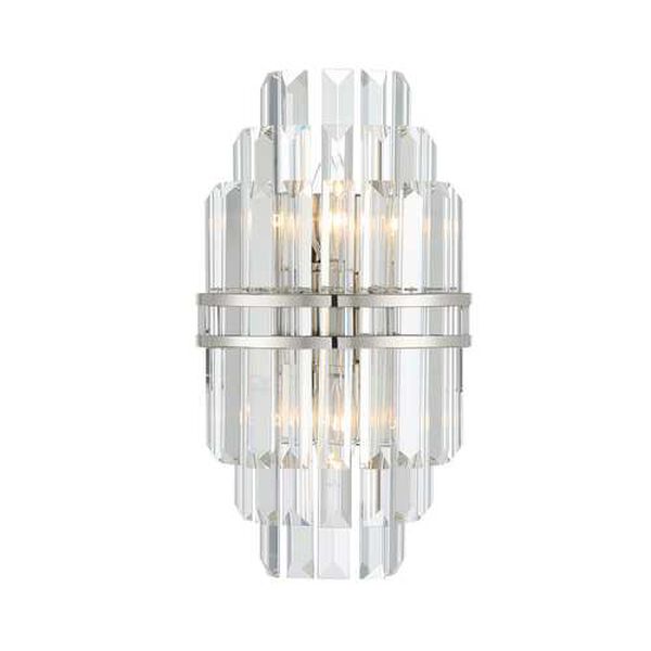 Hayes Polished Nickel Two-Light Wall Sconce, image 1