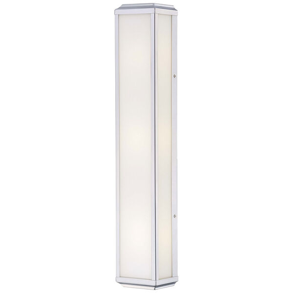 Daventry Polished Nickel Three-Light Wall Sconce with White Glass, image 1