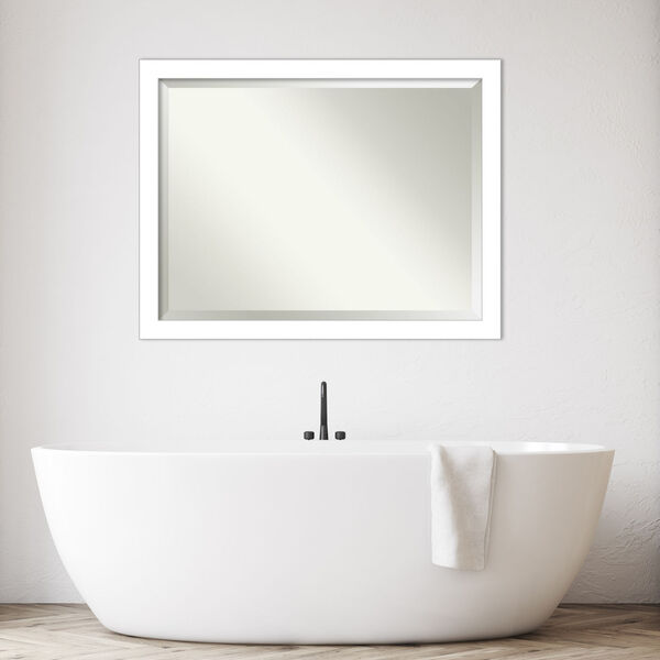 Wedge White 44W X 34H-Inch Bathroom Vanity Wall Mirror, image 3