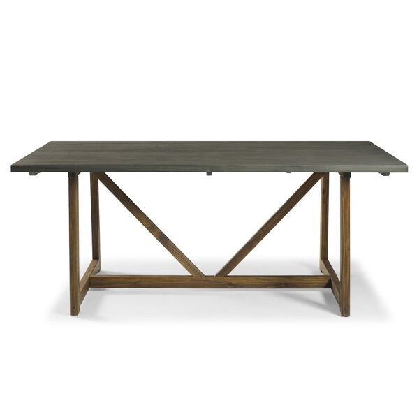Brennan Gray and Brown Dining Table, image 2