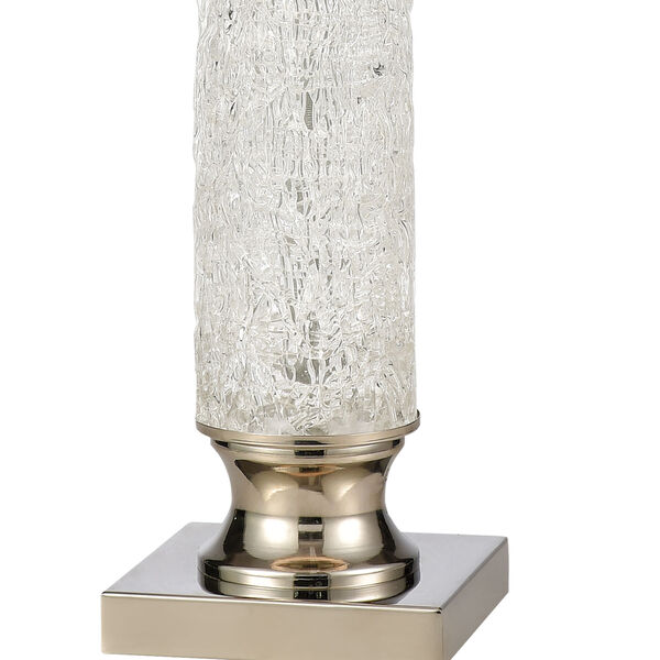 Clear and Polished Nickel One-Light Table Lamp, image 4