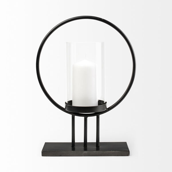 Saturn I Black Small Table Candle Holder, image 2