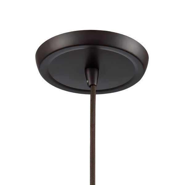Hand-Formed Glass Oil Rubbed Bronze 15-Inch One-Light Mini Pendant, image 3