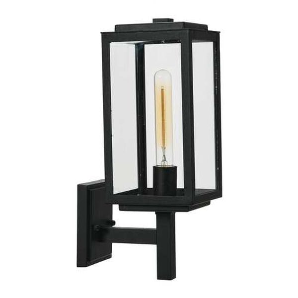 Textured Black One-Light Outdoor Wall Mount, image 3