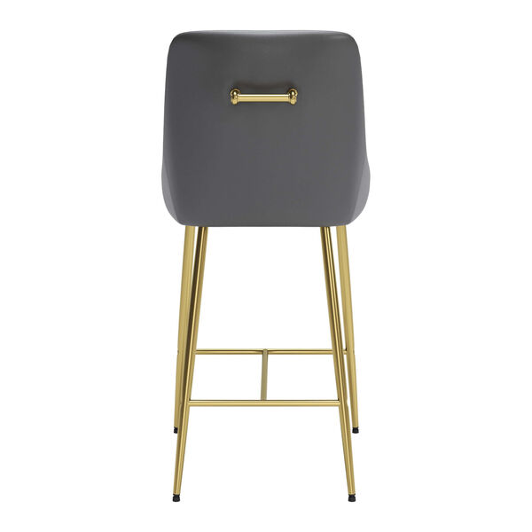 Madelaine Gray and Gold Counter Height Bar Stool, image 5