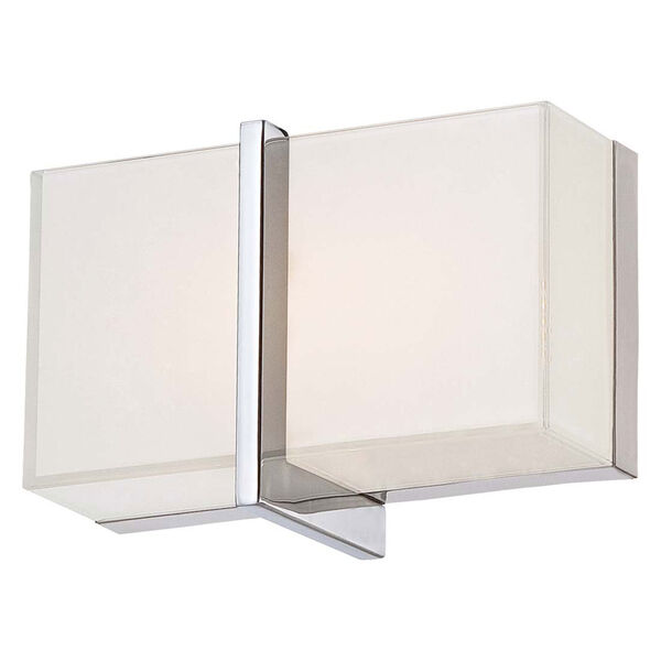 High Rise Chrome 8.75-Inch Wide LED Wall Sconce, image 1