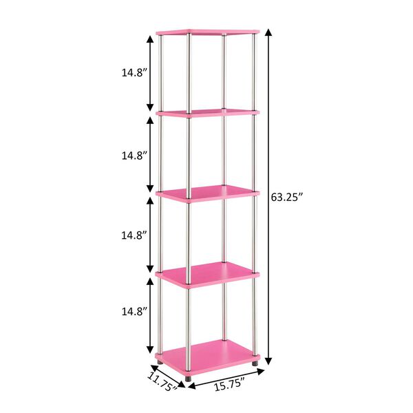 Designs 2 Go Pink Chrome No Tools Five-Tier Tower, image 3