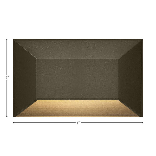 Nuvi Bronze Medium Rectangular LED Deck Sconce, image 4