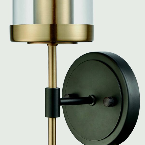 North Haven Oil Rubbed Bronze and Satin Brass One-Light Wall Sconce, image 2