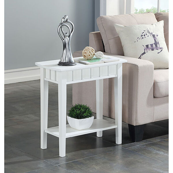 Dennis White End Table, image 1