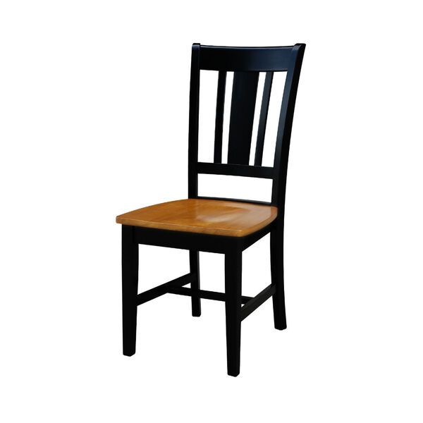 Black and Cherry Dining Table with Chairs, 3-Piece, image 4