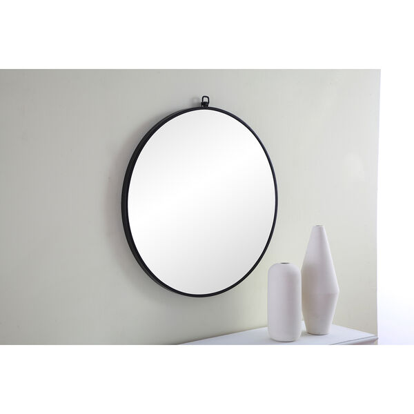 Eternity Black 24-Inch Mirror with Hook, image 6