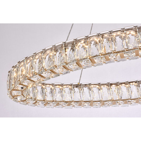 Monroe Gold 16-Inch Integrated LED Pendant, image 4