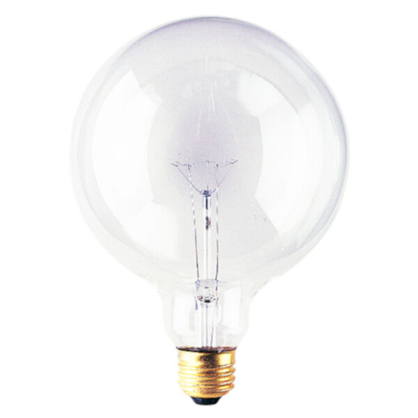 Pack of 12 Clear Incandescent G40 Standard Base Warm White 1200 Lumens Light Bulbs, image 1
