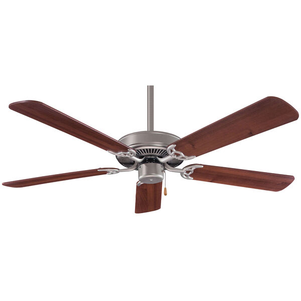 42-Inch Contractor Brushed Steel Ceiling Fan, image 1