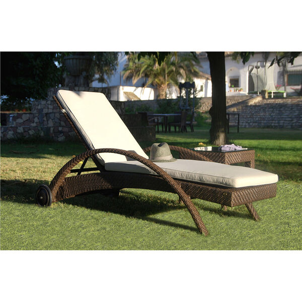 Soho Canvas Aruba Chaise Lounge with Cushion, image 4