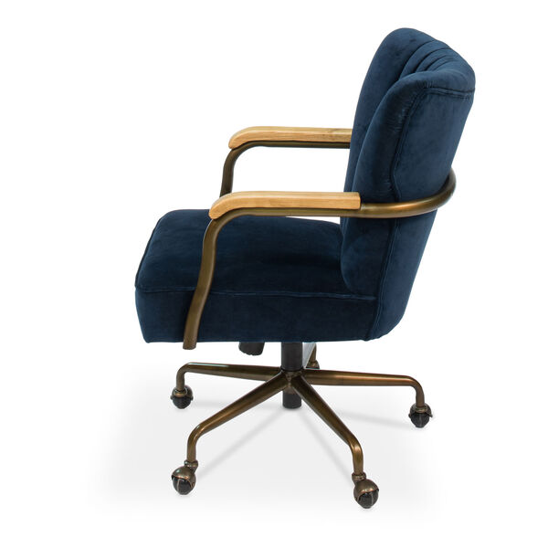 Blue Brooks Swivel Upholsterd Chairs, image 3