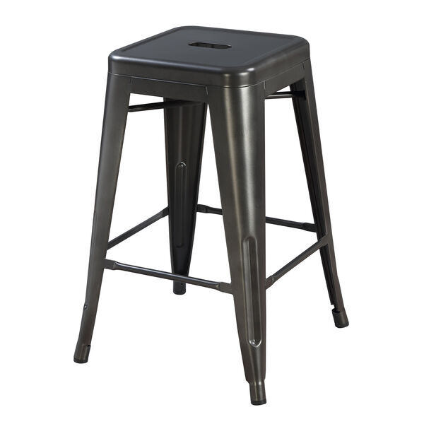 Afton Gunmetal bar stool, set of 2, image 5