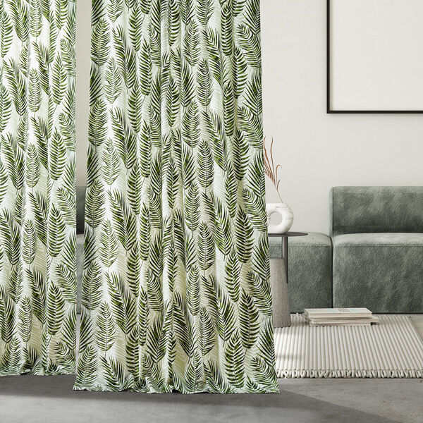 Kupala Green Printed Cotton Single Panel Curtain, image 4