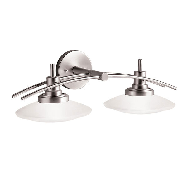 Structures Brushed Nickel Two-Light Bath Fixture , image 1