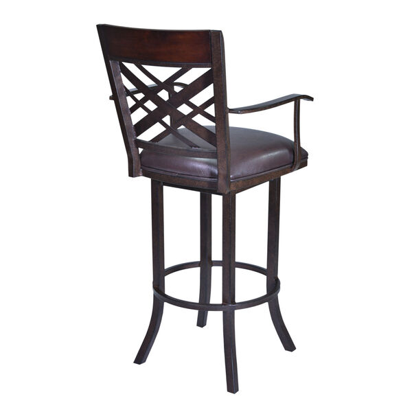 Tahiti Brown and Auburn Bay 26-Inch Counter Stool with Arms, image 2