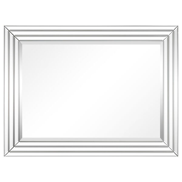 Clear 40 x 30-Inch Multi Faceted Rectangle Wall Mirror, image 3