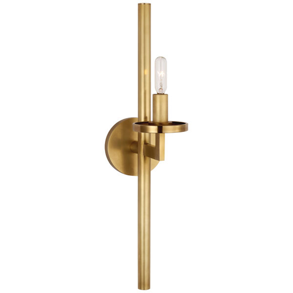 Liaison Single Sconce in Antique-Burnished Brass by Kelly Wearstler, image 1