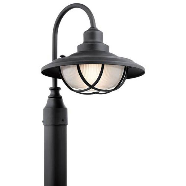 Broadwick Textured Black One-Light Outdoor Post Lantern, image 1