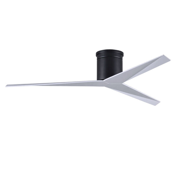 Eliza Matte Black 56-Inch Ceiling Fan with Gloss White Blades, image 1