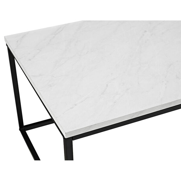 42-Inch Mixed Material Coffee Table - Marble, image 3