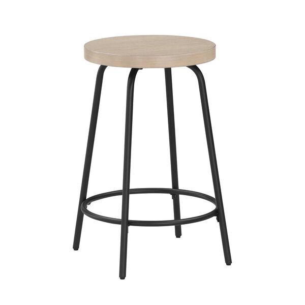 Como White Washed and Black Base Counter Height Stool, image 4