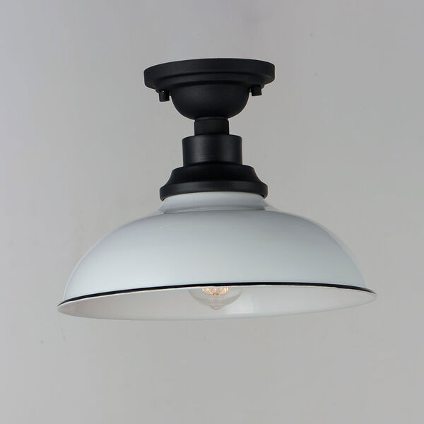 Granville White and Black One-Light Outdoor Flush Mount, image 2