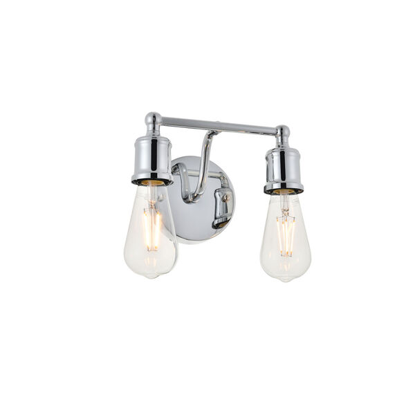 Serif Chrome Two-Light Wall Sconce, image 4