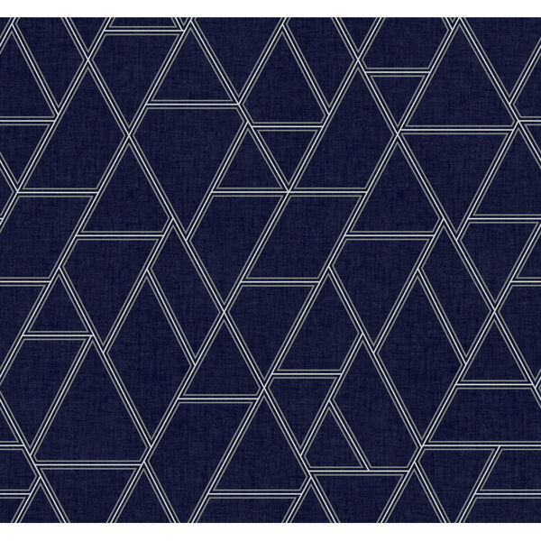 Grandmillennial Navy Pathways Pre Pasted Wallpaper - SAMPLE SWATCH ONLY, image 2