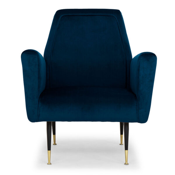 Victor Midnight Blue and Black Occasional Chair, image 2