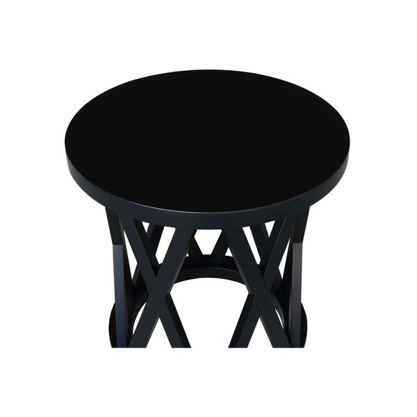 Black Round Ceylon End Table, image 5