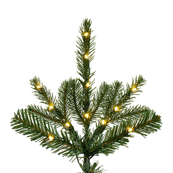 Green 7.5 Ft. x 57 In. Yukon Artificial Christmas Tree with LED Lights, image 2