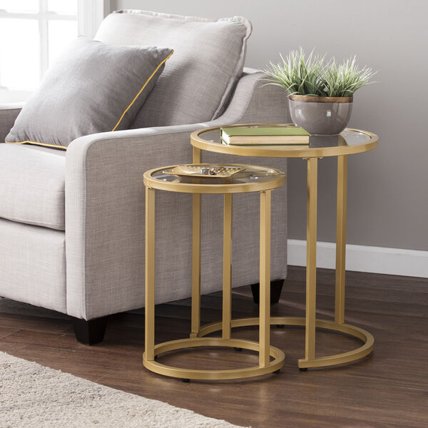 Evelyn Gold Nesting Tables, image 1