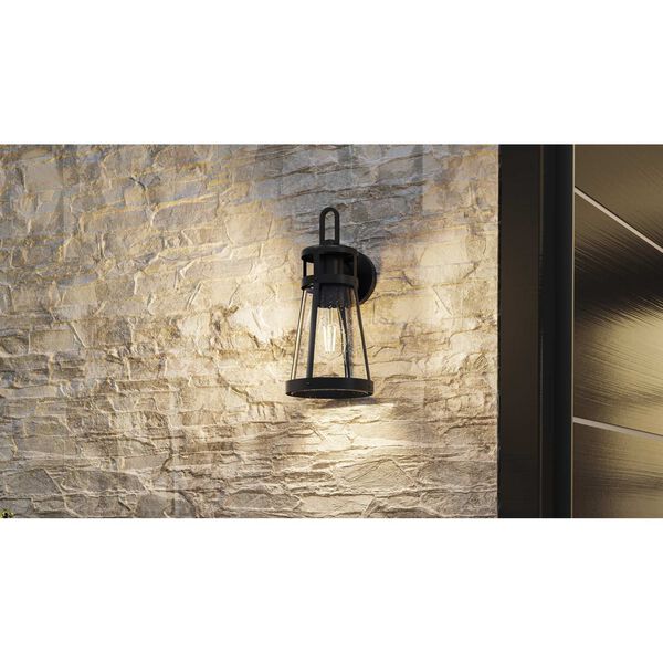 Barber Matte Black 12-Inch One-Light Outdoor Wall Mount, image 2
