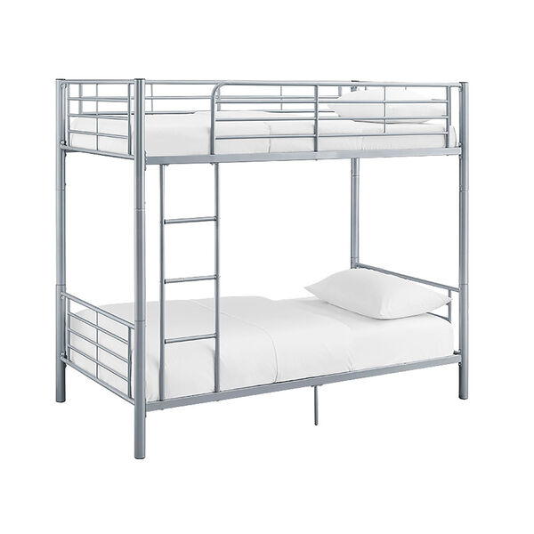 Twin Metal Bunk Bed - Silver, image 2