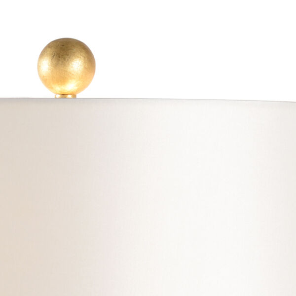 Shayla Copas Blue Glaze and Metallic Gold One-Light Ginger Jar Table Lamp, image 3