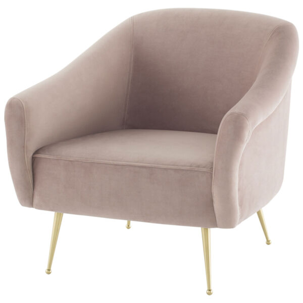 Lucie Blush and Gold Occasional Chair, image 1