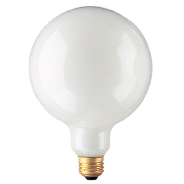 Pack of 12 White Incandescent G40 Standard Base Warm White 300 Lumens Light Bulbs, image 1