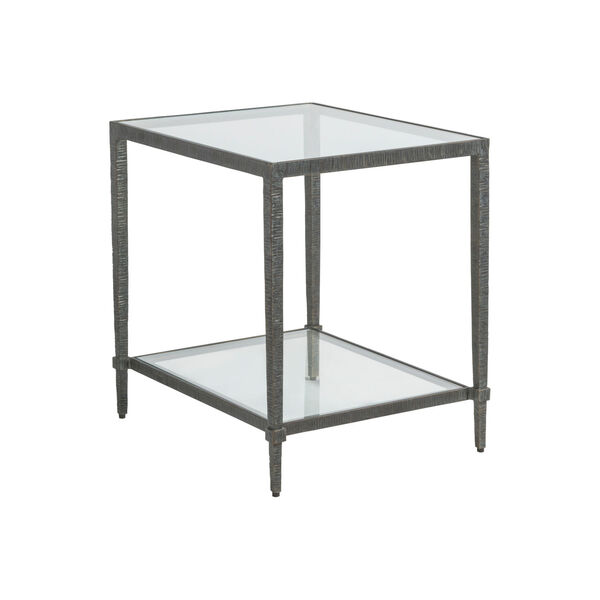 Metal Designs Black Claret Rectangular End Table, image 1