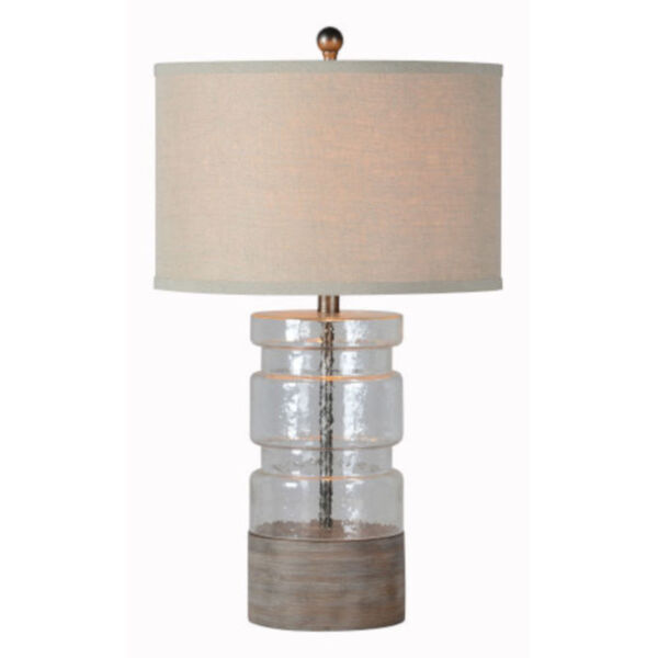 Charlotte Weathered Wood One-Light Table Lamp Set of Two, image 1